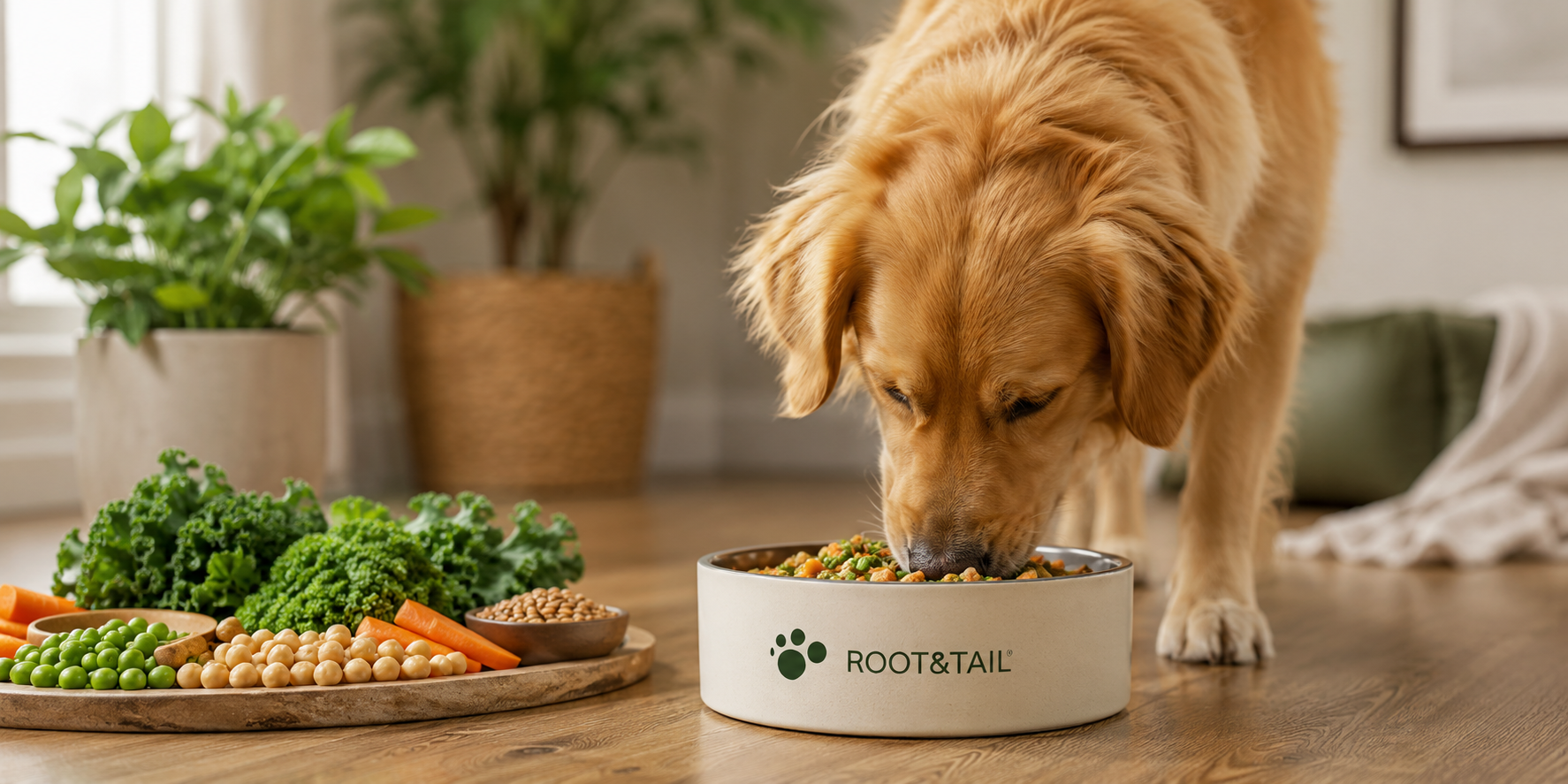 Fresh plant-based diet for dogs